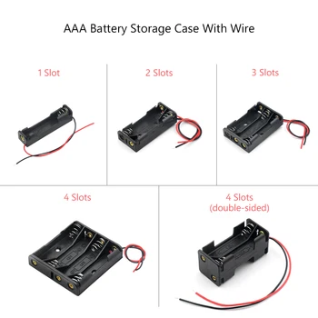 1/2/3/4-слотный батарейный отсек AAA батарейный блок Держатель батарейки AAA с выводами с 1 2 3 4 слотами Прямая поставка AAA