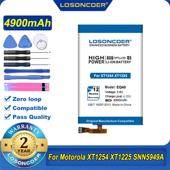 100% Оригинальный Аккумулятор LOSONCOER 4900 мАч EQ40 для Motorola Moto Droid Turbo XT1225 XT1254 SNN5949A