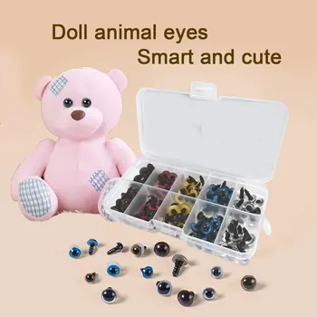 100шт 10ММ В штучной упаковке Пластиковые Художественные глаза 5 Цветов Коричневый Винт Плюшевая кукла TeddyBear Набор аксессуаров для игрушек DIY