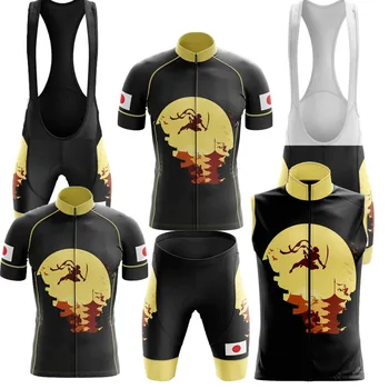 2023 Японский комплект велосипедной майки Летняя Японская велосипедная одежда Мужские рубашки Ninja Road Bike Костюм Велосипедный нагрудник Шорты MTB Maillot