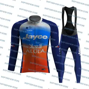 2024 Team Jayco AlUla Комплект Велосипедной Майки Man MTB Race Велоспорт С длинным рукавом Ropa Ciclismo Велосипедная форма для верховой езды