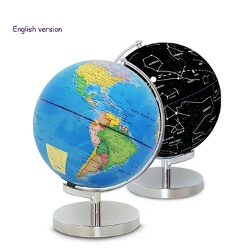 25 см Созвездие Мира Земной шар с подсветкой, Развивающая игрушка по географии с подставкой, Подарок для домашнего офиса, Школьные принадлежности