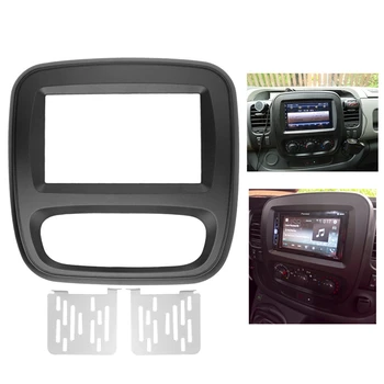 2Din Автомобильный Радиоприемник Fascia DVD Panel Dash Kit Для Renault Trafic Opel Vivaro 2015 Up Авто Стерео Установка Панели Приборной Панели