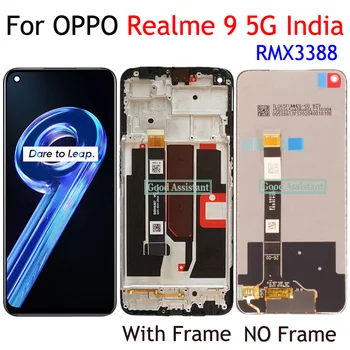 6,5 Дюймов Черный Для OPPO Realme 9 5G (Индия) RMX3388 ЖК-дисплей С Сенсорным Экраном, Дигитайзер В Сборе, Замена /С Рамкой