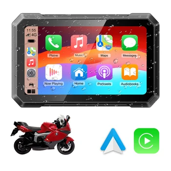 7-дюймовый мотоциклетный беспроводной Apple Carplay, портативный GPS Navi-навигатор для мотоцикла, автомобильный навигатор Android, водонепроницаемый экран IPX7