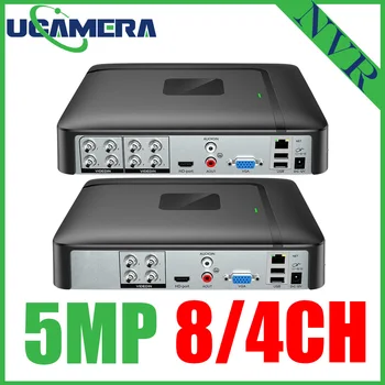 AHD 5MP-H 4CH 8CH CCTV DVR Mini DVR 5В1 Для комплекта видеонаблюдения VGA HDMI Система безопасности Mini NVR Для IP-камеры 1080P Onvif DVR PTZ H.265