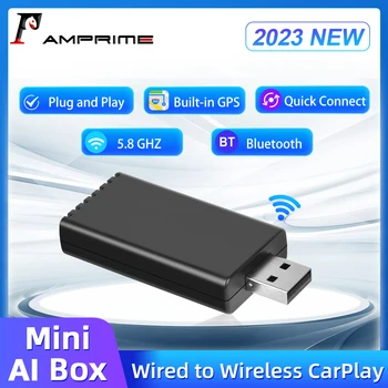 AMPrime Wireless Apple CarPlay Mini Ai TV Box Беспроводной Адаптер Carplay USB-Ключ Для Audi Benz VW Porsche Honda Toyota OEM Car
