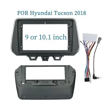 AUTODAILY Автомобильный Стерео Адаптер С 9-дюймовой Рамкой С Большим Экраном Для Hyundai Tucson 2018 2Din Dash Audio Fitting Panel Frame Kit