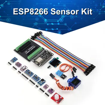 ESP8266 NodeMCU Lua DIY Электронный Комплект с 0.96 дюймовой OLED Платой Разработки Микросерводвигателя SG90 Перемычкой для Взрослых