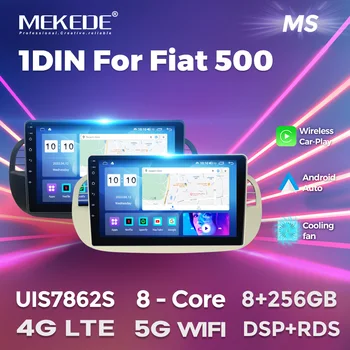 MEKEDE M800S UIS7862S Автомагнитола 1DIN Для Fiat 500 Мультимедийный Плеер GPS Навигация Головное Устройство Для Беспроводного Carplay Android Auto bt
