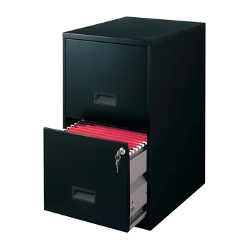 Space Solutions Вертикальный картотечный шкаф глубиной 18 дюймов с 2 ящиками шириной для писем, черный