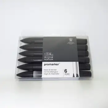 Winsor & Newton Promarker Black & Blender Set