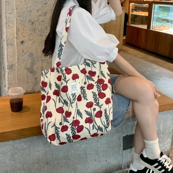 Xiuya, женская модная сумка большой емкости, элегантная сумочка с цветочным принтом, Винтажная дизайнерская сумка для покупок во французском стиле