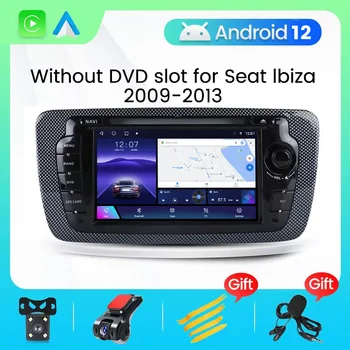 Автомобильный Радиоприемник с HD Экраном Android 11 GPS-Навигация для Seat Ibiza 6j 2009 - 2013 Carplay AUTO Автомобильный Мультимедийный Плеер 2Din RDS