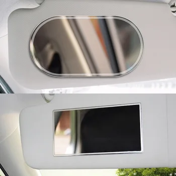 Автомобильный солнцезащитный козырек HD mirror зеркало для макияжа из нержавеющей стали, наклеенное внутри небьющегося зеркала заднего вида HD large small