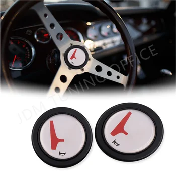 Автомобильный стайлинг Кнопка звукового сигнала JDM с логотипом Racing Sport Кнопка звукового сигнала рулевого колеса Центральная крышка рулевого колеса для Honda