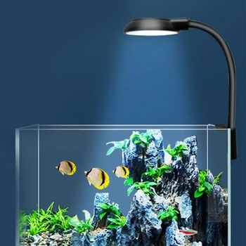 Аквариумная Светодиодная лампа мощностью 5 Вт со Светодиодами для Аквариумов с Морскими Рыбами Clip-on Coral-Tanks