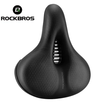 Велосипедное седло ROCKBROS с дышащей полиуретановой поверхностью, сиденье с мягкой губкой с эффектом памяти, водонепроницаемый Полый Аксессуар для велоспорта s