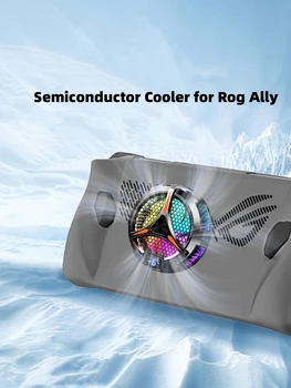 Вентиляторный Охладитель Rog Ally, Охлаждение Полупроводникового Радиатора с 7-Лопастным Вентилятором/Светодиодный Температурный дисплей Магнитный Охладитель для Rog Ally Handhel