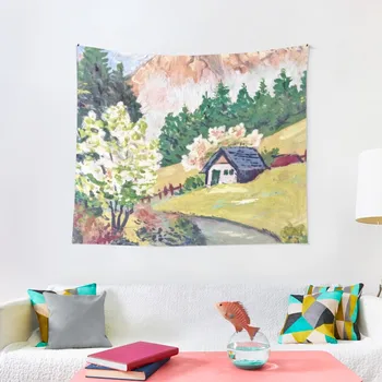 Весенний альпийский гобелен, ковер на стену, гобелен для украшения комнаты