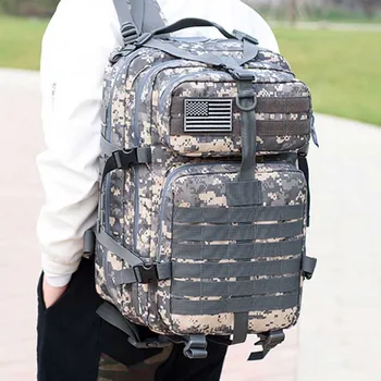 Военный тактический рюкзак большой емкости 30л/50Л, мужской небольшой штурмовой рюкзак для кемпинга, охоты, треккинга, рюкзаки с нашивкой с флагом