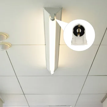 Держатель люминесцентной лампы T8 / G13, термостойкий держатель лампы, держатель лампы для домашнего офиса, спальни (белый)