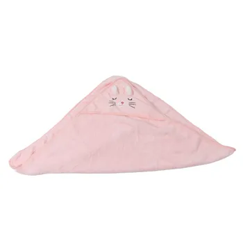 детское банное полотенце Детское банное полотенце милой формы розового цвета с капюшоном Большое одеяло с кондиционером для малышей Новорожденный Младенец Мальчик Девочка ребенок