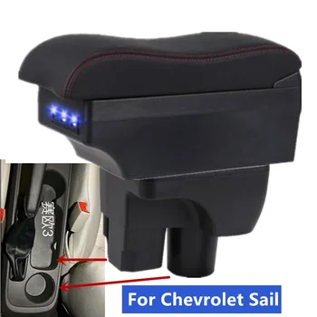 Для Chevrolet Sail Коробка для подлокотников для автомобиля Chevrolet Sail Коробка для подлокотников Центральный ящик для хранения Дооснащение салона автомобильными аксессуарами USB