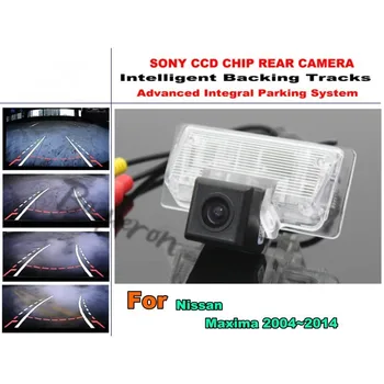 Для Nissan Maxima 2003 ~ 2014 Интеллектуальная камера парковки автомобиля с модулем треков Камера заднего вида CCD ночного видения