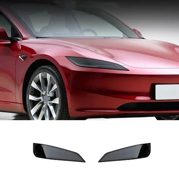 Для Tesla Model 3 Highland 2024 защитная пленка для фар из ТПУ головного света, наклейка на крышку лампы, отделка автомобильных аксессуаров дымчато-черным цветом