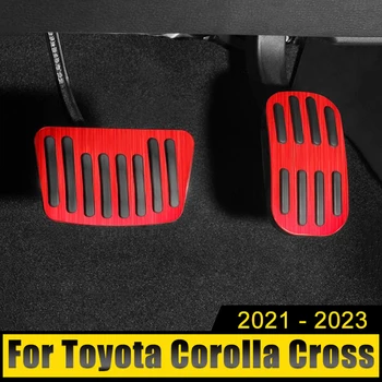 Для Toyota Corolla Cross XG10 2021 2022 2023 Гибридный автомобиль Педали акселератора тормоза подставка для ног Педальная накладка Без крышки сверла Аксессуары