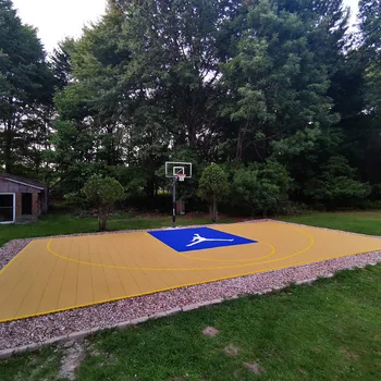 Доступный и простой в установке Комплект полов для баскетбола на заднем дворе дома 