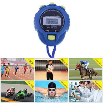 ЖК-хронограф, цифровой таймер, секундомер, спортивный счетчик, часы с пробегом, будильник