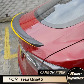 Задний Спойлер Багажника для Седана Tesla Model S 4 Двери 2012-2019 Задний Спойлер На Крышке Багажника Gloss Carbon Matte Carbon FRP