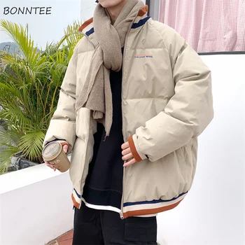 Зимние парки, мужская опрятная стильная одежда унисекс для колледжа, теплая толстая динамичная BF, Японская Корейская уличная одежда, повседневная мода в стиле Ретро