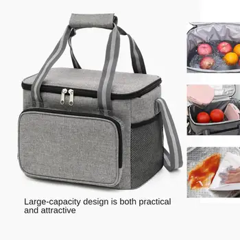 Изоляционные сумки Принадлежности для пикника, Изоляционная сумка для пикника, сумка для ланча, впрыск воды, Большая емкость, Нейтральный изоляционный мешок, складной