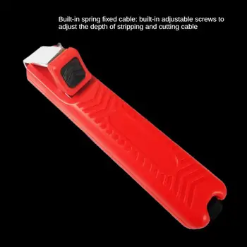 Инструмент для зачистки кабельного ножа, инструменты для зачистки проводов, Пластиковая ручка Диаметром 8-28 мм, нож электрика из ПВХ, Регулируемый нож для зачистки кабеля.