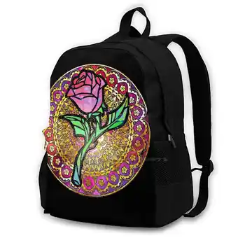 Космическая Роза Мандала, школьный рюкзак большой емкости, Дорожные сумки для ноутбука, Йога, Йоги, Йоги, Хиппи, Хиппи, Медитация, Медитация