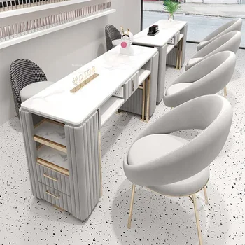 Легкие роскошные бархатные маникюрные столики, современный профессиональный маникюрный стол, мебель для Скандинавского салона, Маникюрный стол для хранения в салоне красоты AA