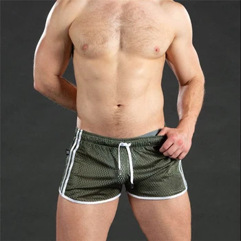 Летние мужские шорты для фитнеса, бодибилдинга, мужские сетчатые Дышащие Быстросохнущие Модные повседневные джоггеры для бега Спортивная одежда