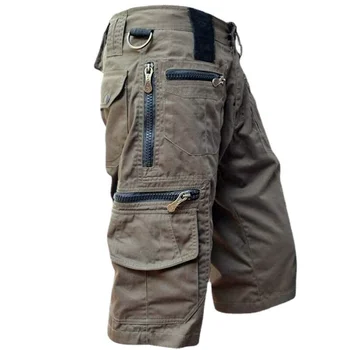 Летние Новые мужские шорты-карго в стиле милитари, армейские тактические джоггеры для бега трусцой, мужские хлопковые Свободные повседневные короткие брюки для работы, большие размеры 5XL