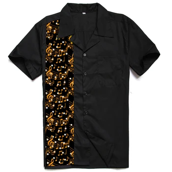 Летняя мужская рубашка с забавной музыкой в стиле хип-хоп, блузка с коротким рукавом, Музыкант, большие размеры, повседневные хлопковые мужские рубашки