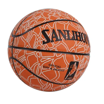 Лидер продаж 2023 года, Новый Оранжевый баскетбольный мяч из полиуретана, светоотражающий мяч для баскетбола, светящийся в темноте, обычный размер 7,5