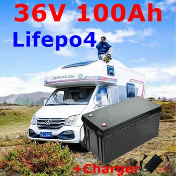 Литиевая батарея Lifepo4 36 В 100 Ач с BMS для моторной лодки с солнечной системой для троллинга + зарядное устройство 43,8 В 10А