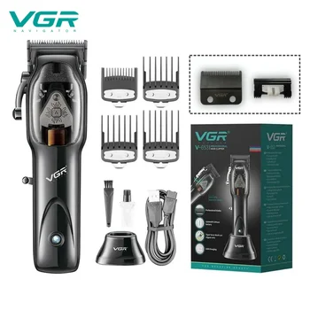 Машинка для стрижки волос VGR, Профессиональная парикмахерская машинка для стрижки волос, Электрический Триммер для волос, Регулируемая Машинка для стрижки, Машинка для стрижки для мужчин V-653