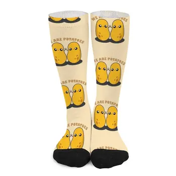 Милый мультяшный картофель || Мы Картошка || Кавайные носки Женские носки высокие носки мужские хлопчатобумажные носки для женщин чулки для мужчин