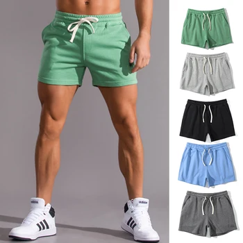 Мужские летние шорты, повседневные хлопчатобумажные шорты Homme, баскетбольные шорты большого размера, спортивные шорты для фитнеса, спортивные штаны для бега, мужская одежда