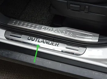 Накладка на порог из нержавеющей стали для Mitsubishi Outlander 2013 2014 2015 2016 2017 2018 Автомобильный стайлинг