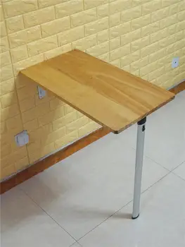 Небольшой обеденный стол Домашний Настенный Складной настенный стол Простой Прямоугольный тренировочный ноутбук из массива дерева