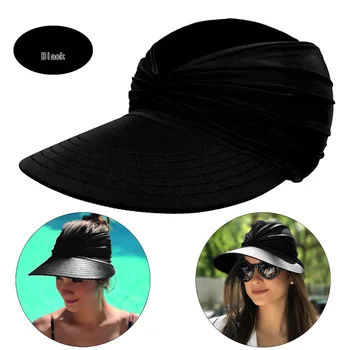 Новая летняя пляжная шляпа, солнцезащитные шляпы с большим козырьком для женщин, верхняя часть с защитой от ультрафиолета, Пустая женская спортивная бейсболка